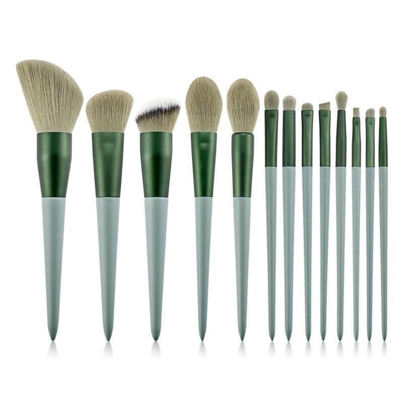 Four Green Brush Beginner Powder Blush Concealer Makeup Brushes Accessories