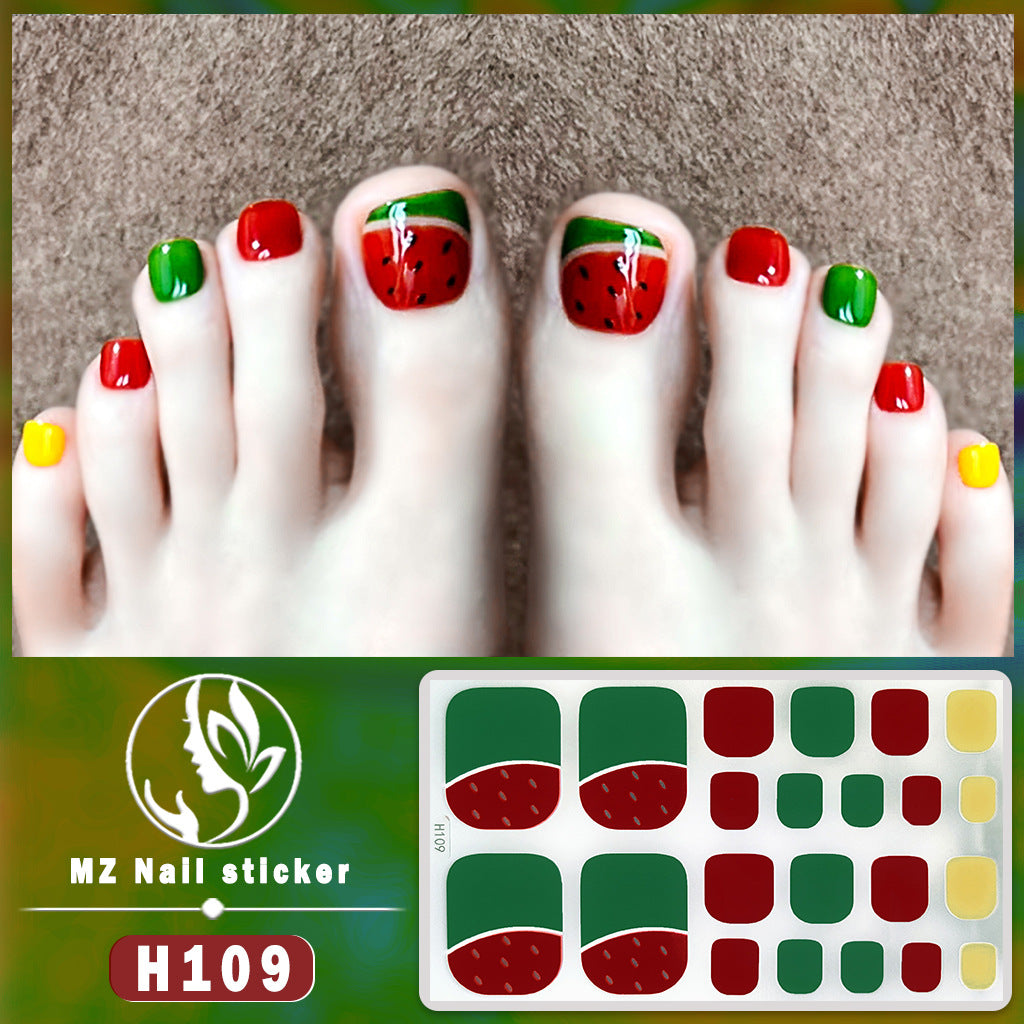 Feet Paper Imitation Diamond Waterproof Durable Nail Stickers