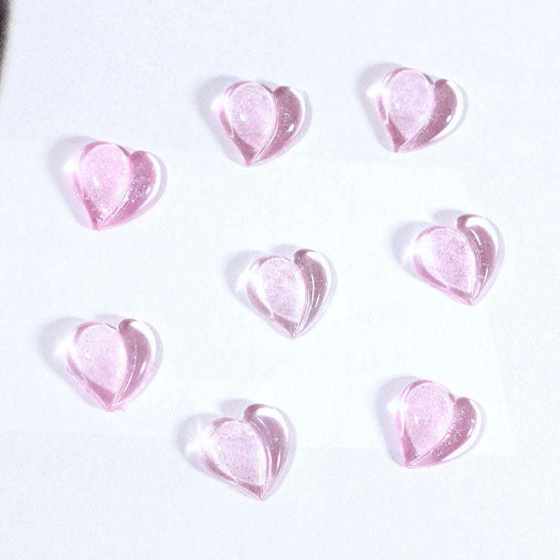 Ornement Coeur Amour P Pêche Soin des Ongles Doux Nail Art