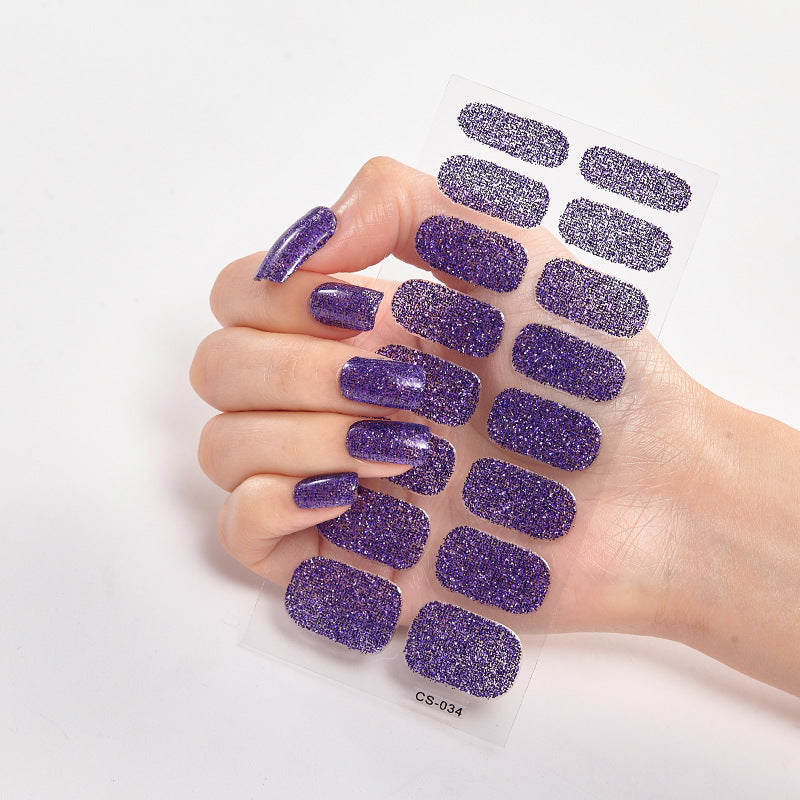 Full Solid Color Small Simple Film Nail Stickers