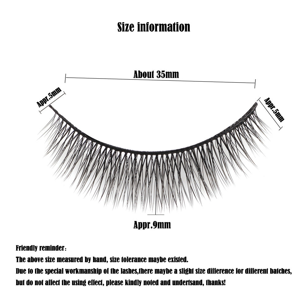 Artificial Plain Natural Five Double Pairs False Lashes