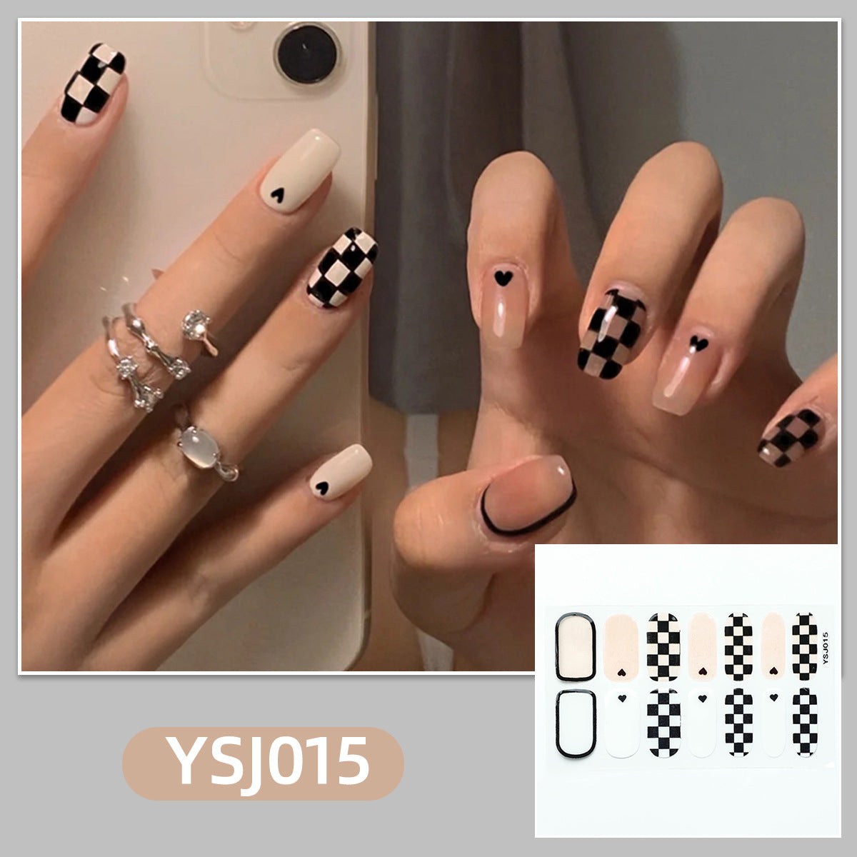 Gradient Bronzing Paper Tulip Cartoon Cute Nail Stickers