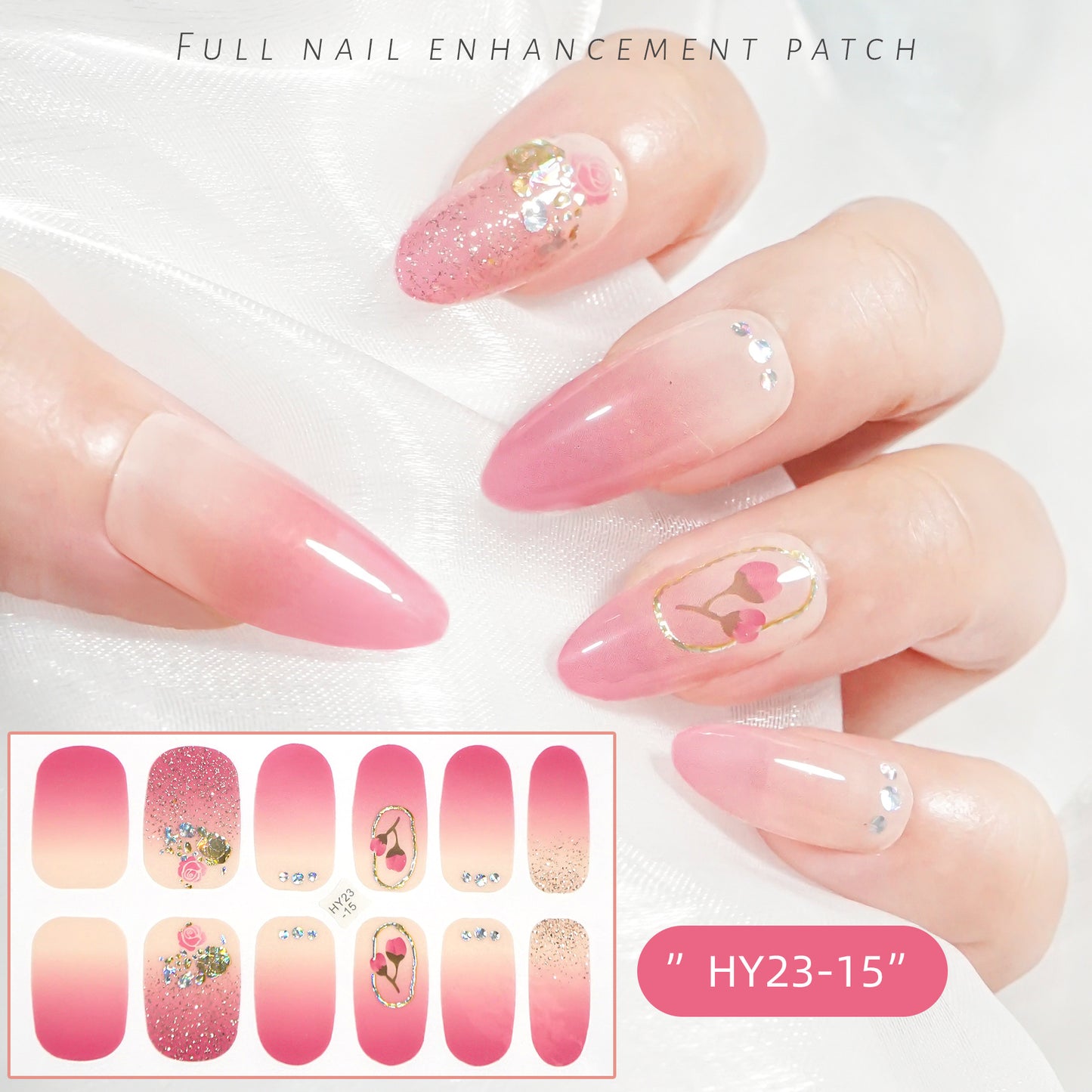 Applique Paper Waterproof Flower Love Gel Nail Stickers