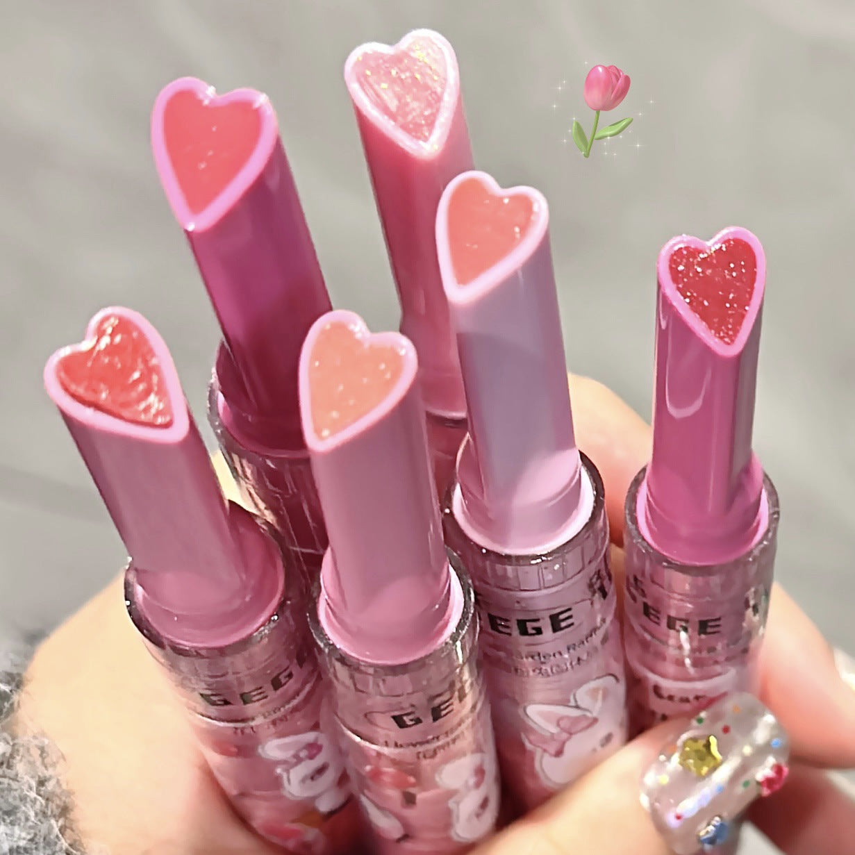 Pink Rabbit Solid Gloss Suit Mirror Moisturizing Push Lipsticks