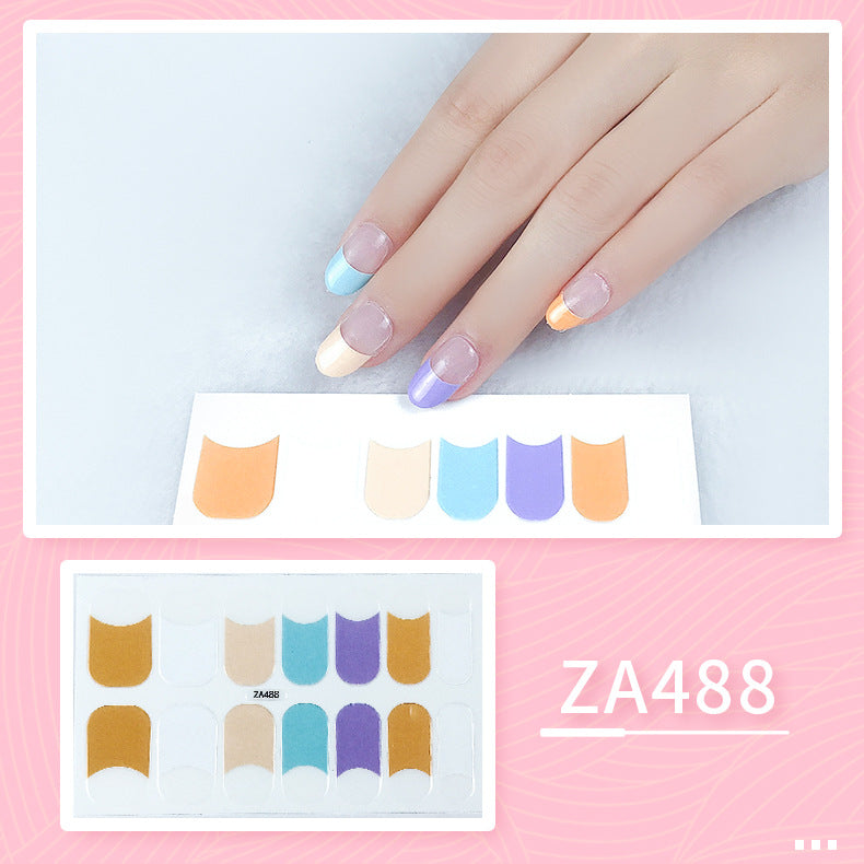 Oil Film Manicure Implement Long Lasting Waterproof Nail Stickers