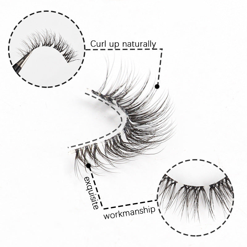 Simulation Natural Curling Pair Life Short False Lashes