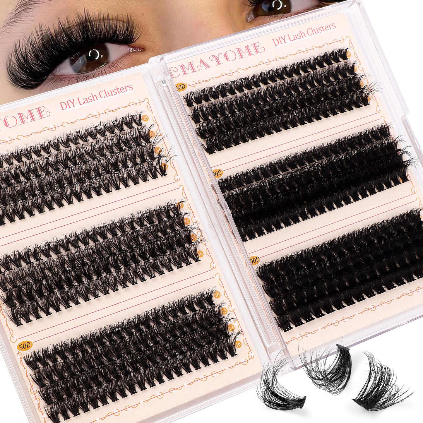 Segmented Eyelash Curved Curling Combination Book False Lashes