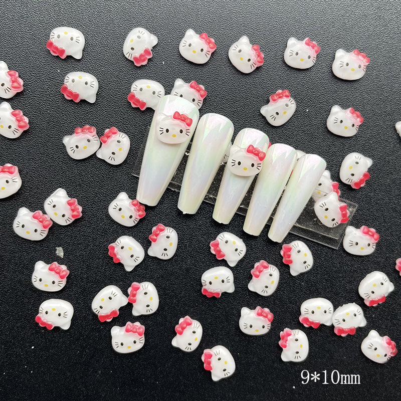 Cat Mini Small Cat's Head Pattern Black Nail Care Nail Art