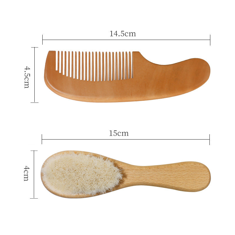 Brosses et peignes à cheveux en bois de hêtre doux de petite taille