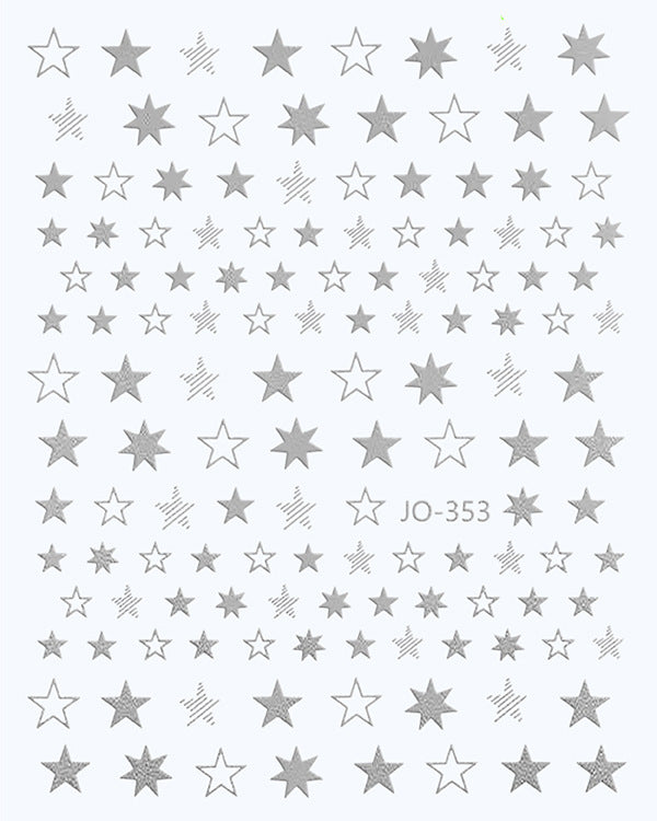 Flash Five-pointed Star For Wear Macaron Nail Stickers