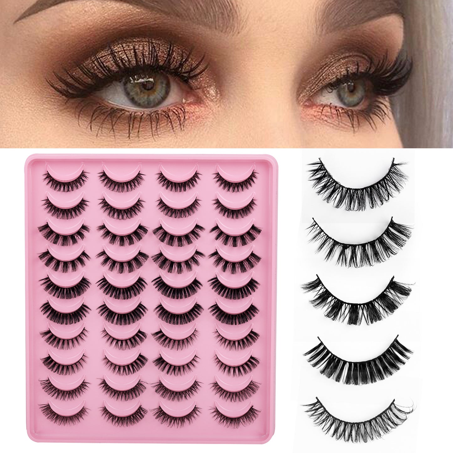 Curly Russian Eyelashes Fluffy Thick Three-dimensional False Lashes