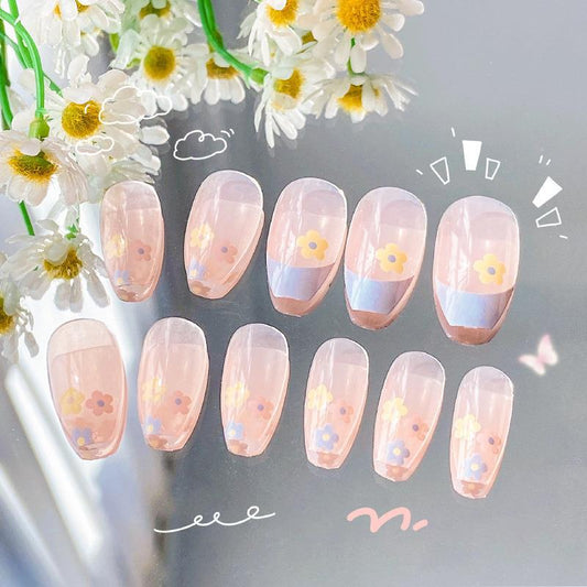 Fake Nails Flash Patch Blush Finished Nail Stickers