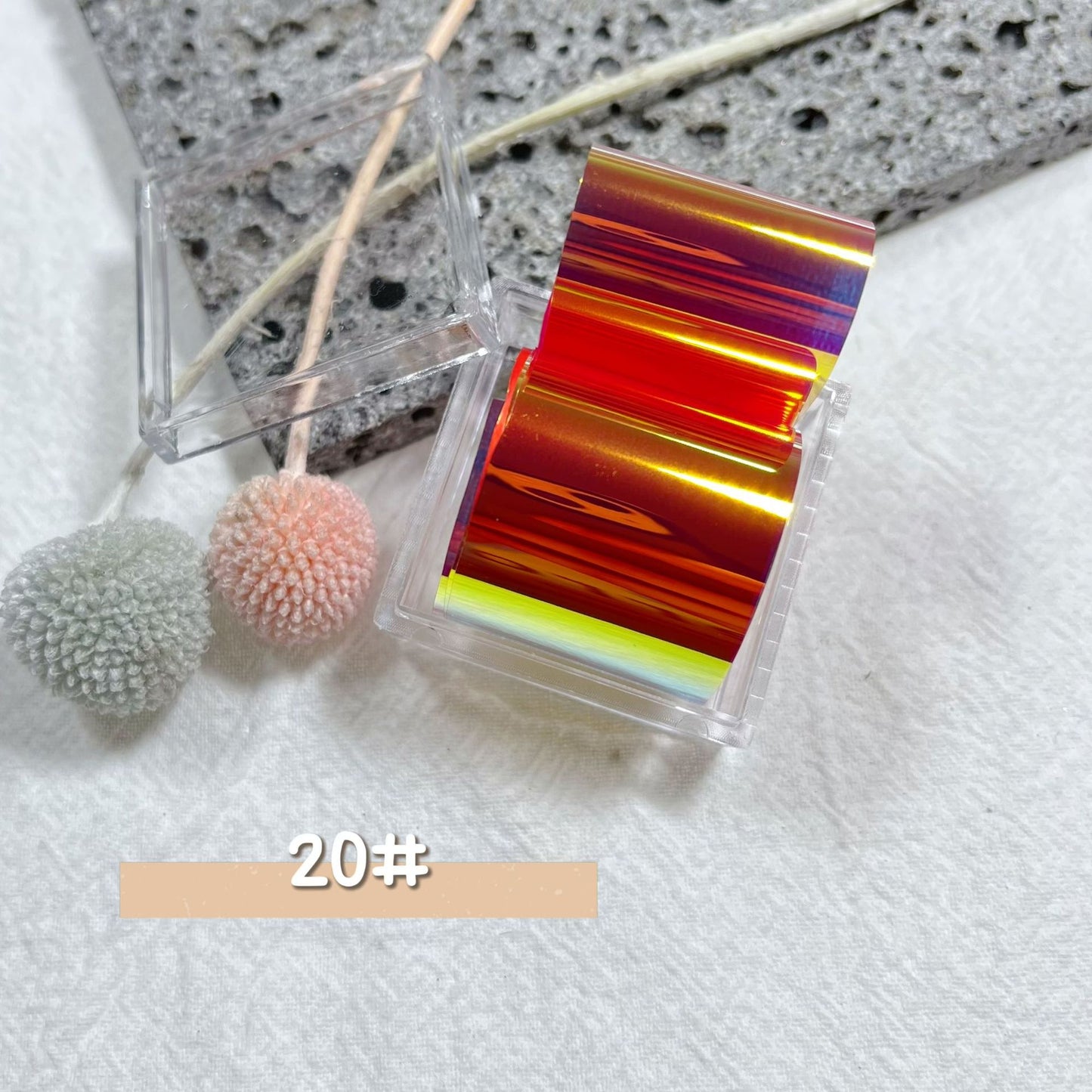 Recommended Ice Cube Aurora Glass Paper Magic Color Candy Nail Stickers