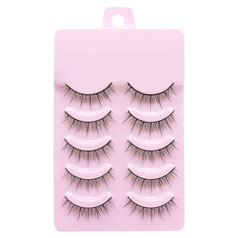 Eyelashes Nude Daily Type Fairy Thick Cross Hard Stem False Lashes