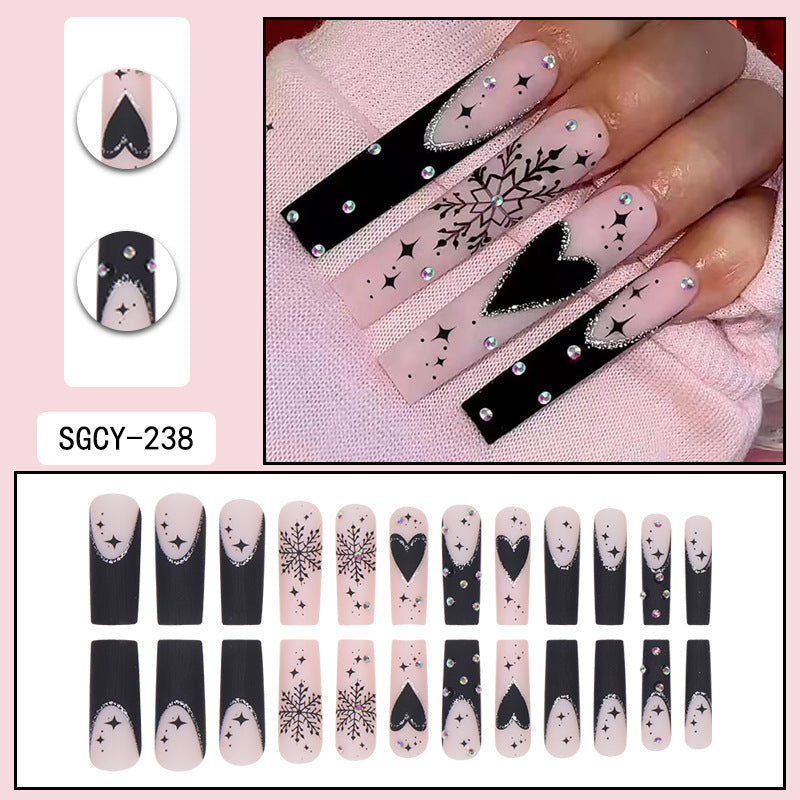 Style de pointe longue Porter des pointes chaudes Nail Art