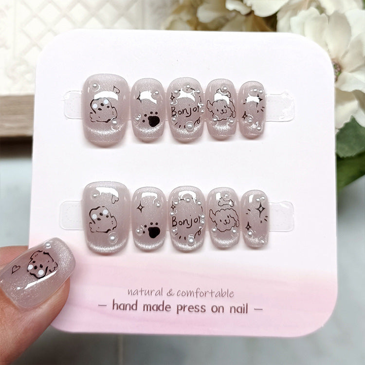 Patch UV Crystal Cat's Nail Art Split Code en dix pièces