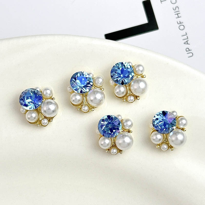 Beauty Alloy Ornaments Pearl Diamond Pile Style Nail Care Nail Art