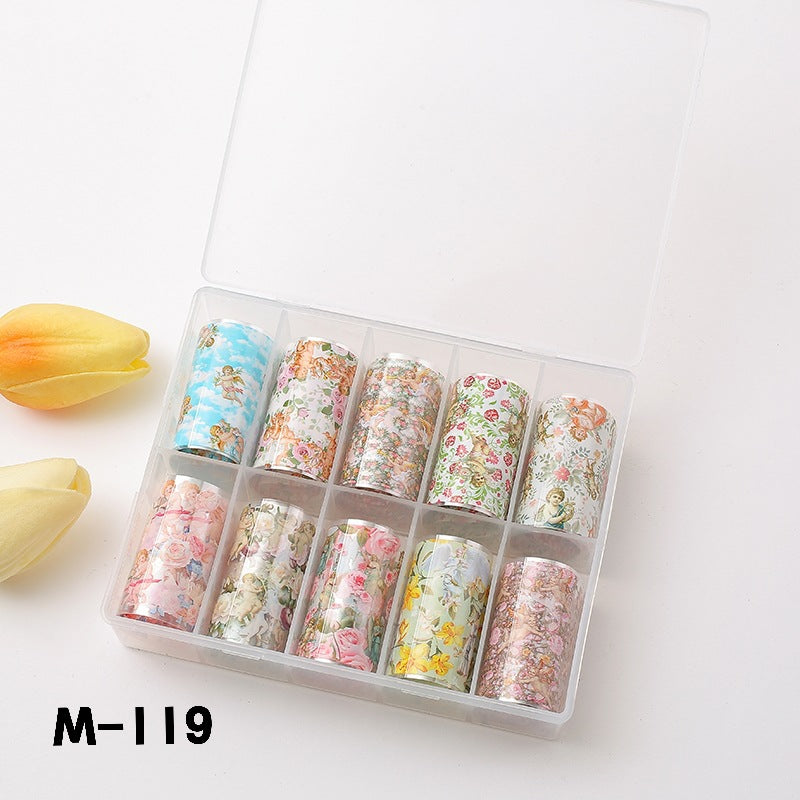 Suit Flower Marble Blooming Snake Pattern Nail Stickers