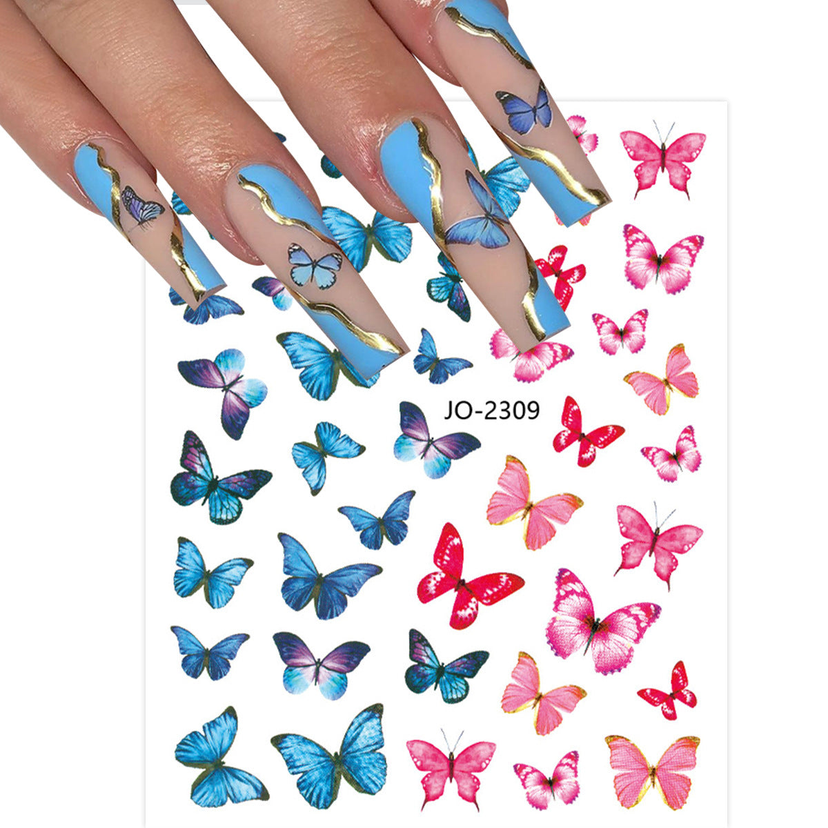 Butterfly Decals Color Small Decorative Beauty Nail Stickers