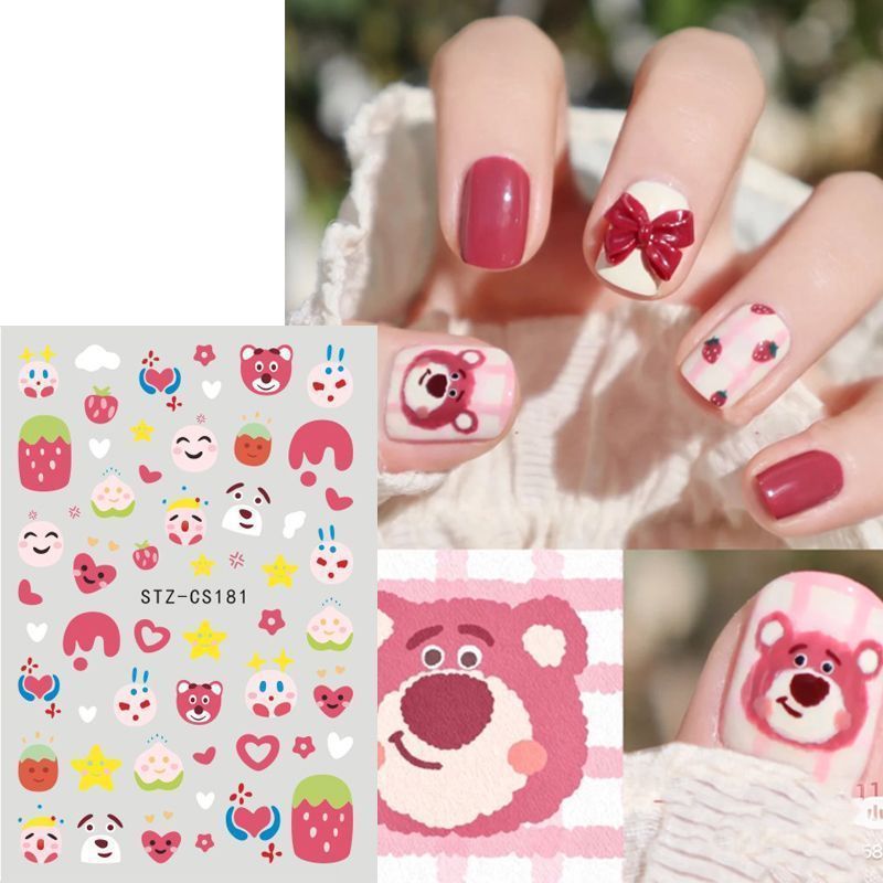 Funny Iti Monster Cartoon Cute Adhesive Nail Stickers