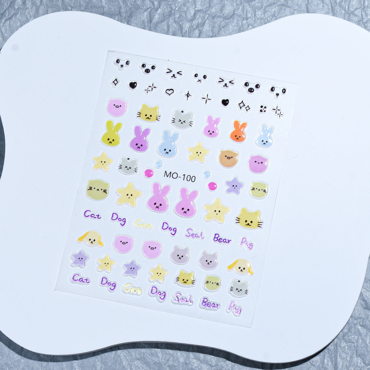 Ensemble d'outils pour ongles Clow avec motifs en relief et décorations pour enfants