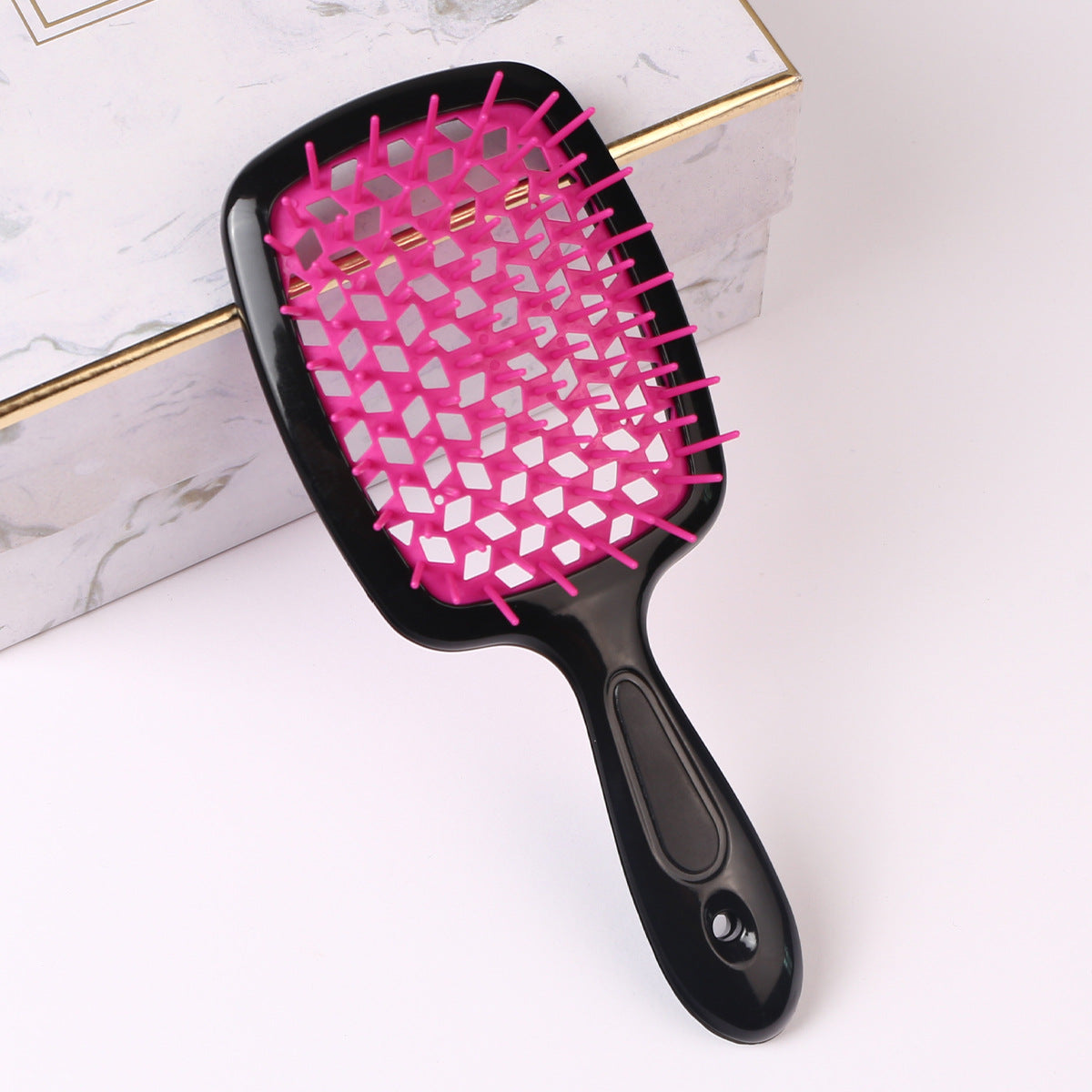 Brosses et peignes de massage pour cheveux secs et humides en nid d'abeille creux