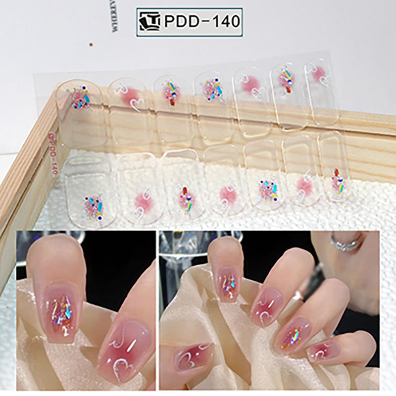 Love Waterproof Durable Applique Finished Patch Nail Art