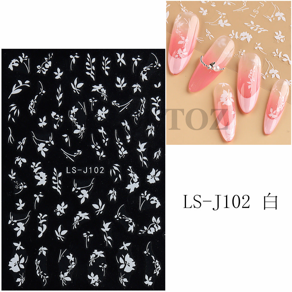 Potato French Simplicity Leaves Hand Painted Nails Nail Stickers