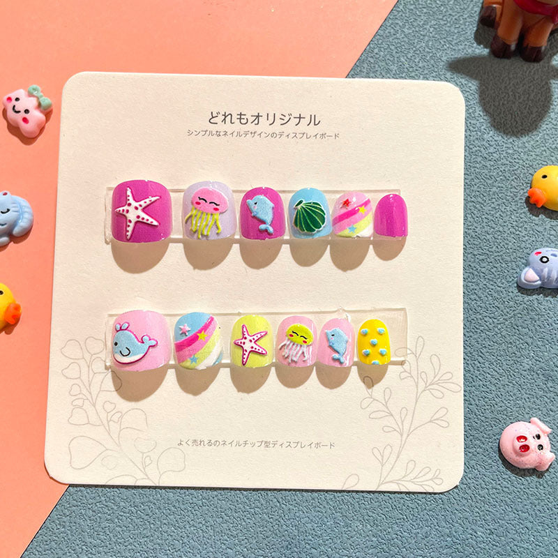 Dopamine Series Three-dimensional Relief Wear Manicure Nail Stickers