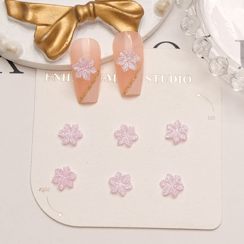 Mermaid Small Snowflake Ornament Handmade Resin Nail Care Nail Art