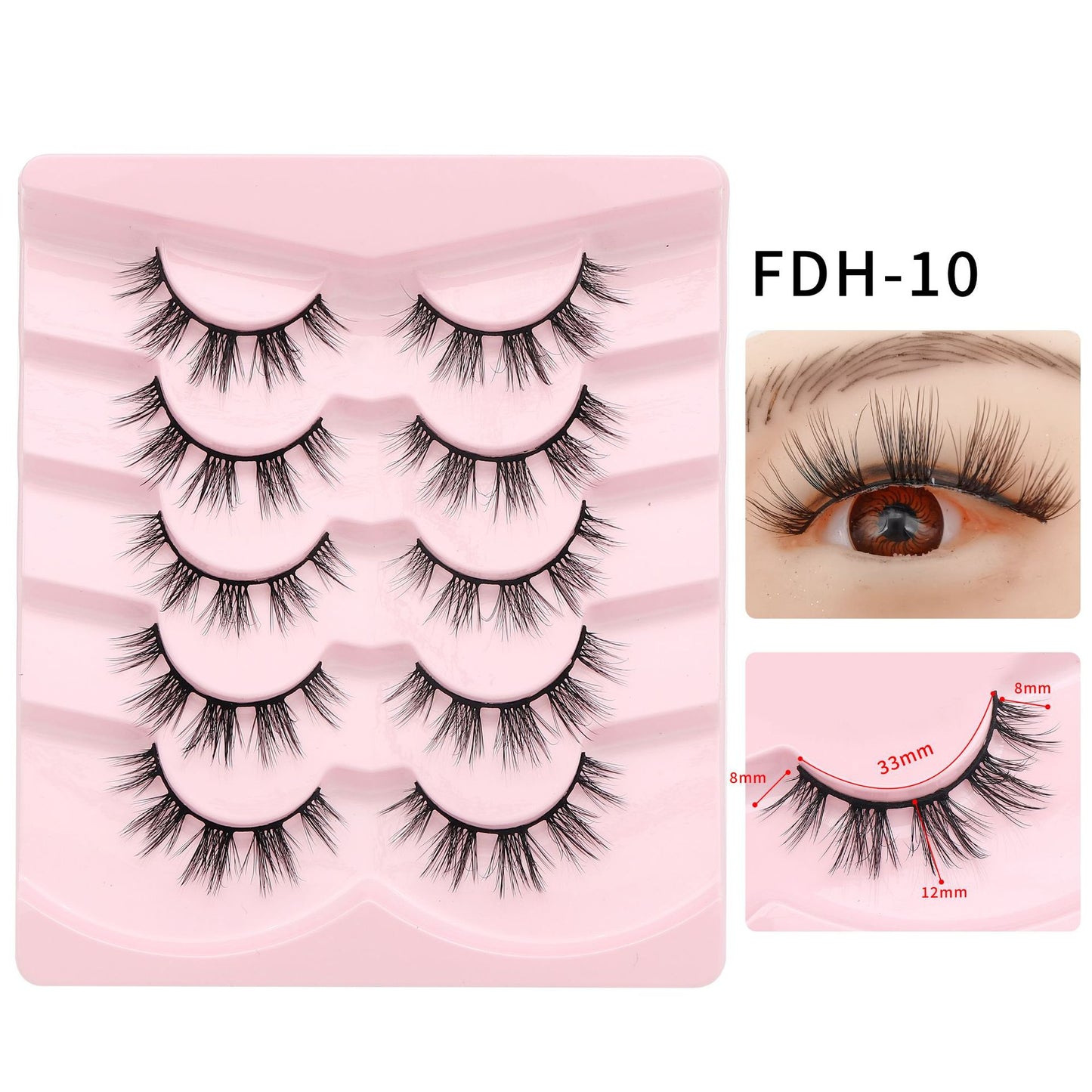 Oblique Flying Segmented Eyelashes Pairs Of Natural False Lashes