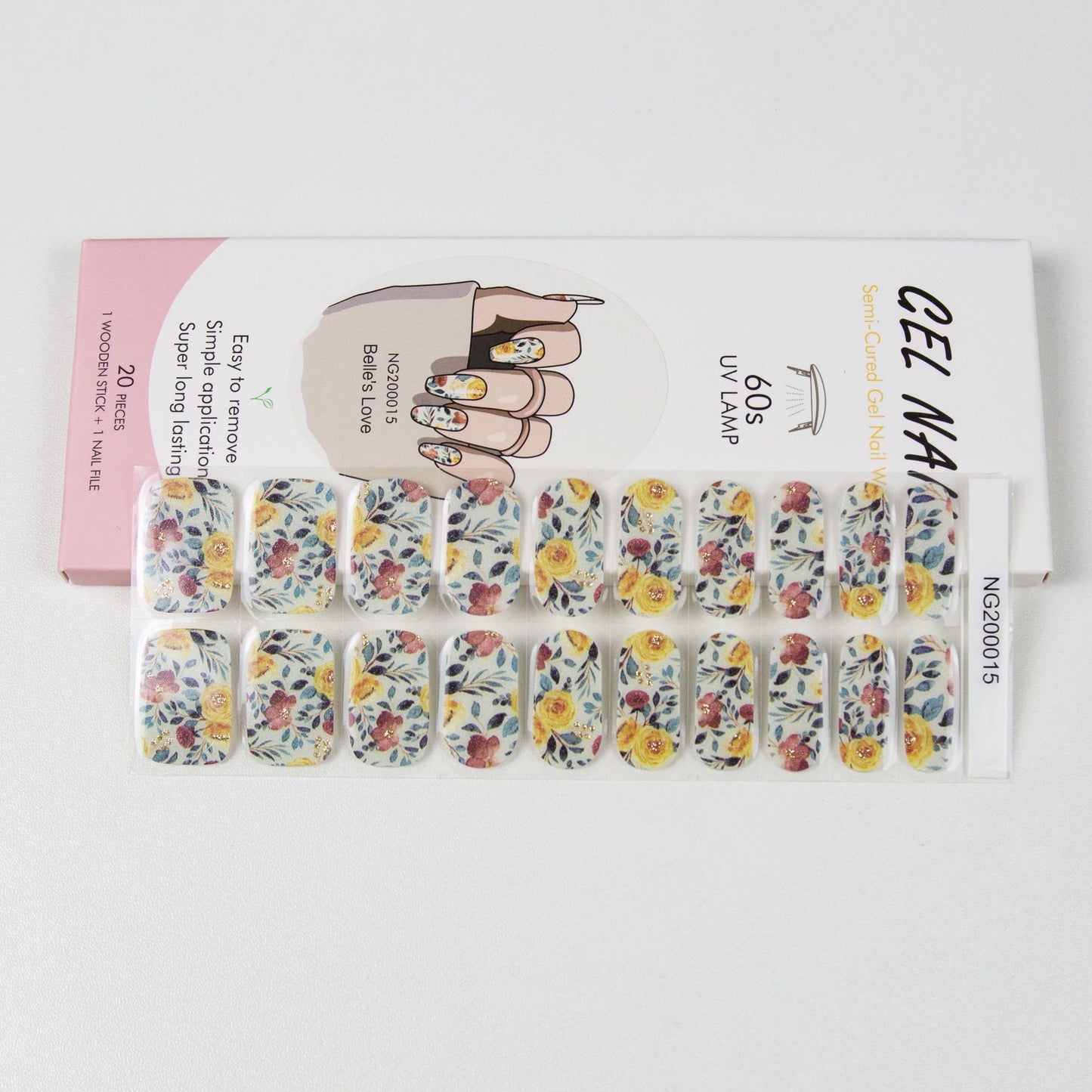 Gel Finger Therapy Light Uv Half Nail Stickers