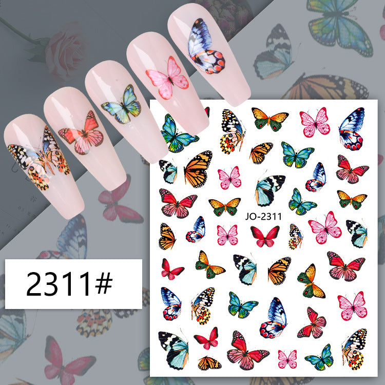 Butterfly Beauty Decals Colorful Small Decorative Nail Stickers