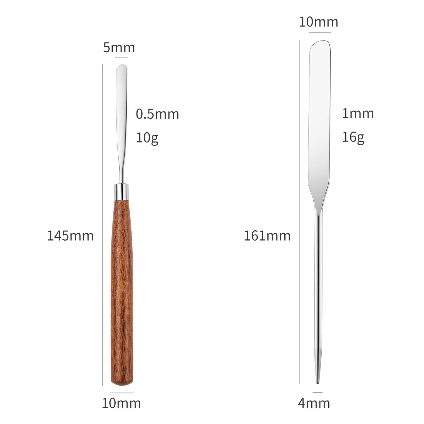 Ensemble d'outils pour ongles liquides avec palette de spatules à double tête et barre de couleurs en acier