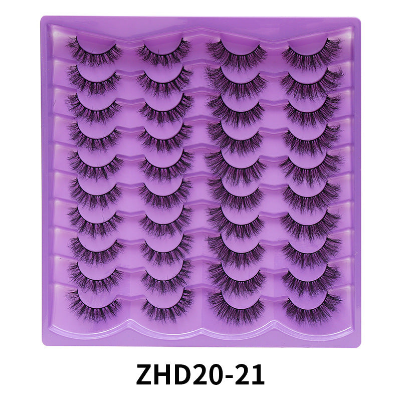 Eyelashes Stable Pair Fried Short Thick Mix False Lashes