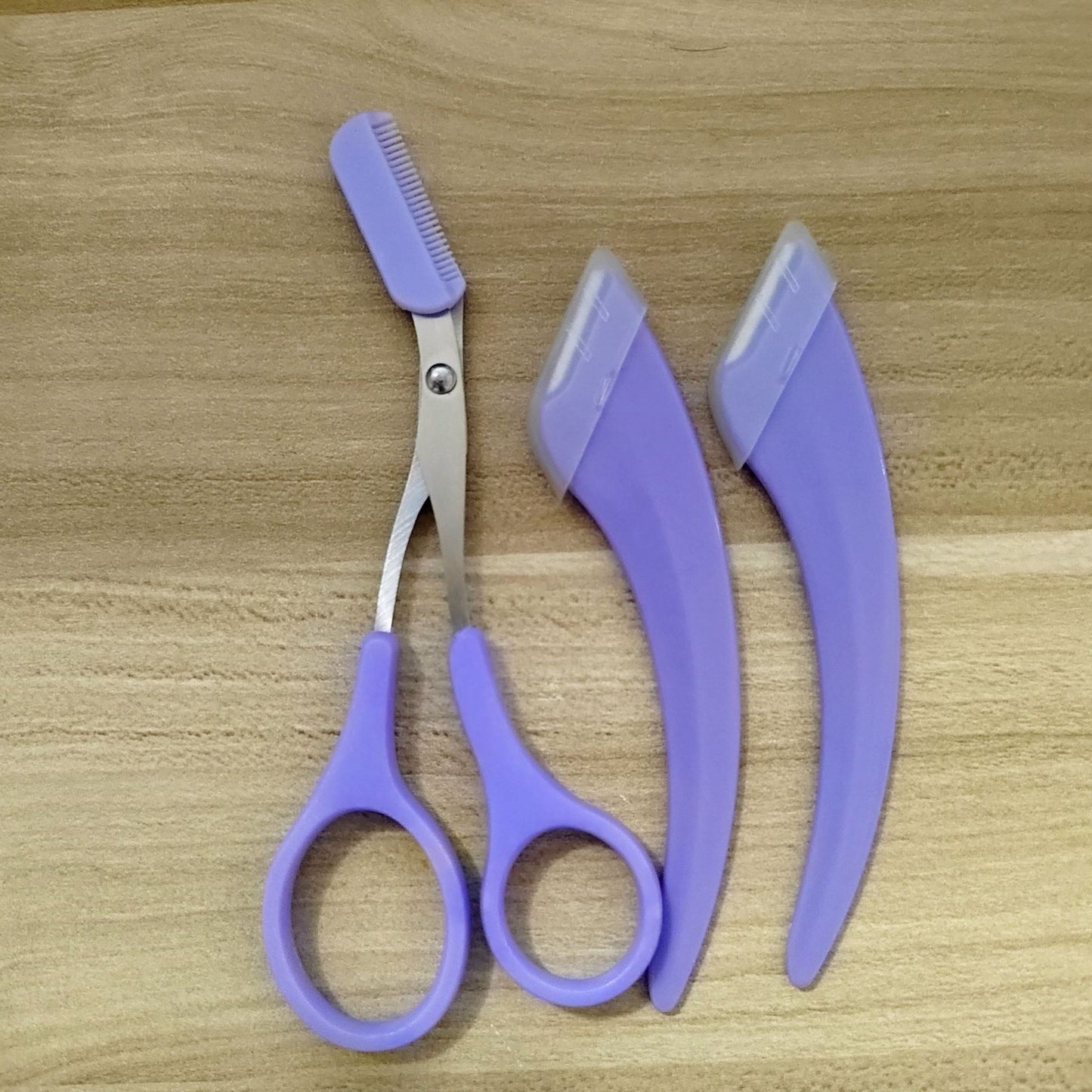 Scissors With Trimmer Curved Moon Knife Makeup Accessories