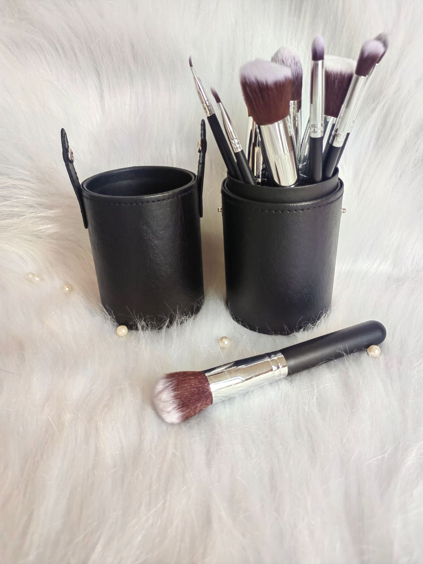 Pinceau de maquillage à poils souples pour fond de teint en poudre, accessoires