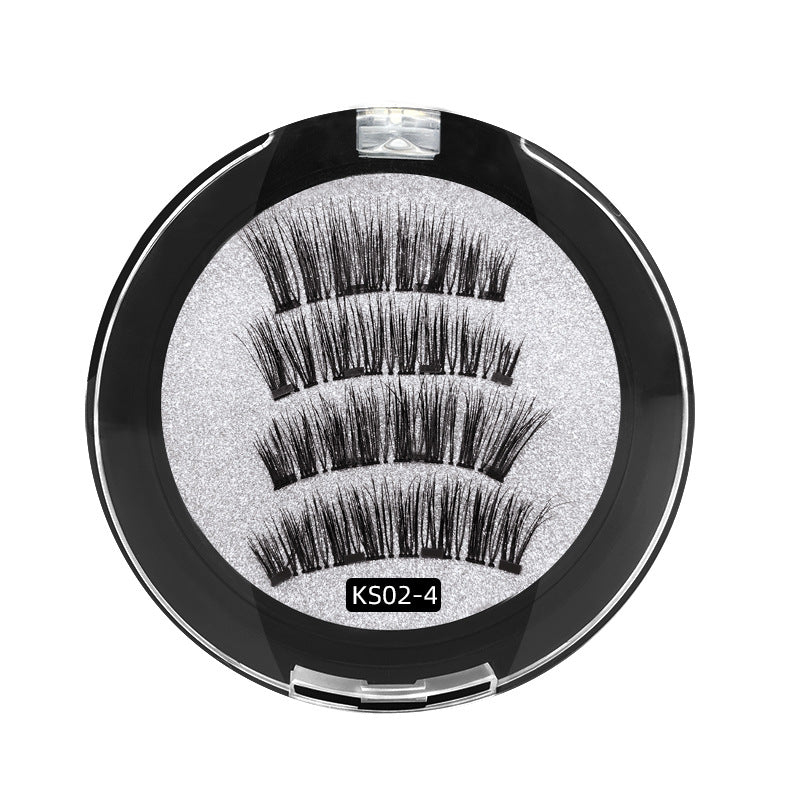 Four Magnetic Magnet Eyelashes Natural Eyelash False Lashes