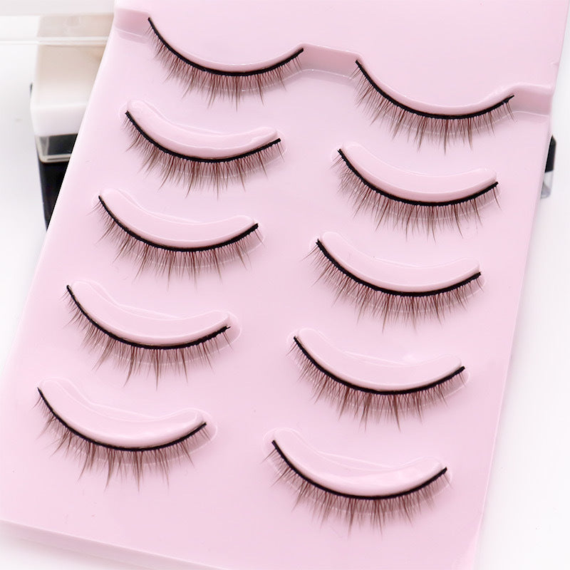 Cross Eyelashes No Nude Black Hard Stem Can False Lashes