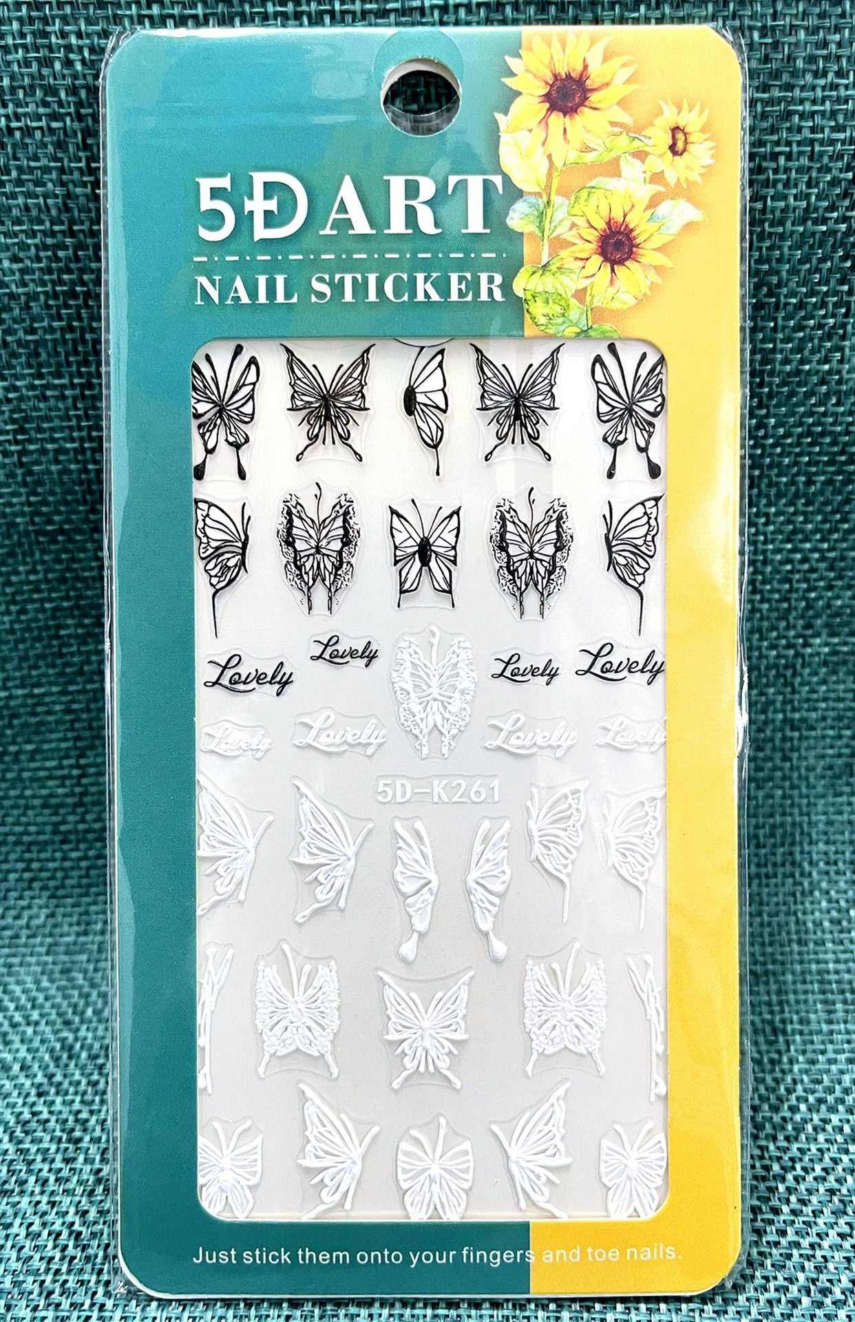 Relief Halloween Beauty Applique Gold Powder Nail Stickers