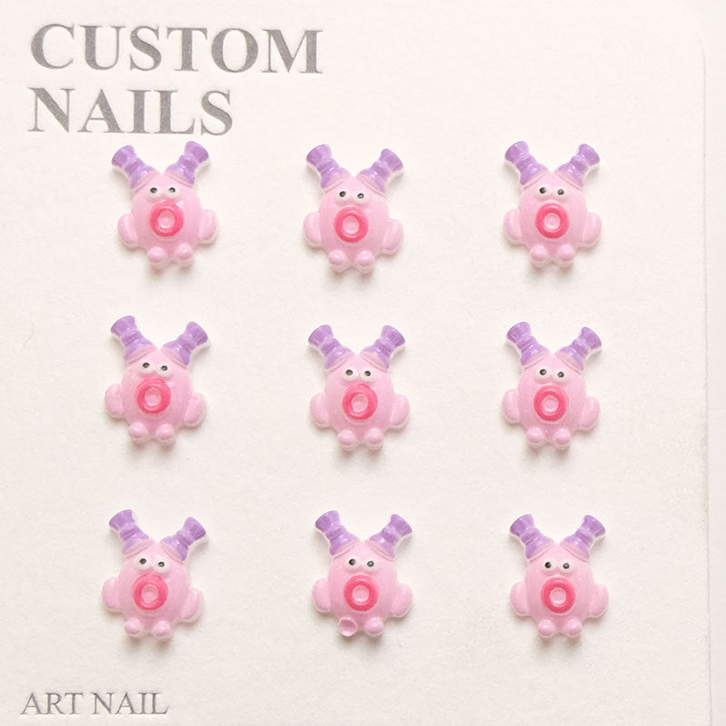 Cartoon Perm Sausage Mouth Clips Ornament Nail Care Nail Art