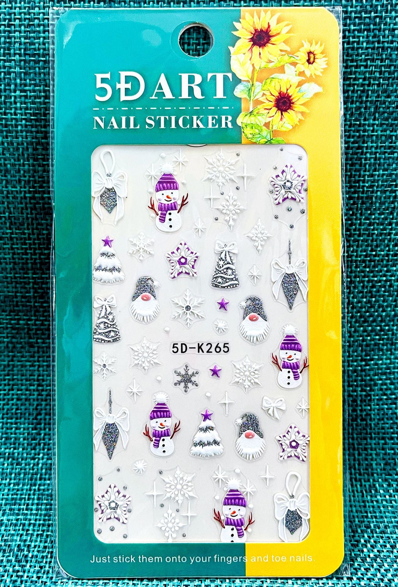 Relief Halloween Beauty Applique Gold Powder Nail Stickers