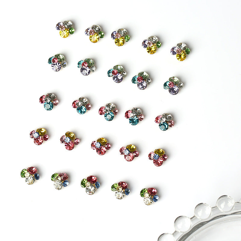 Colorful Crystals Czech Pile Style Diamond Nail Care Nail Art