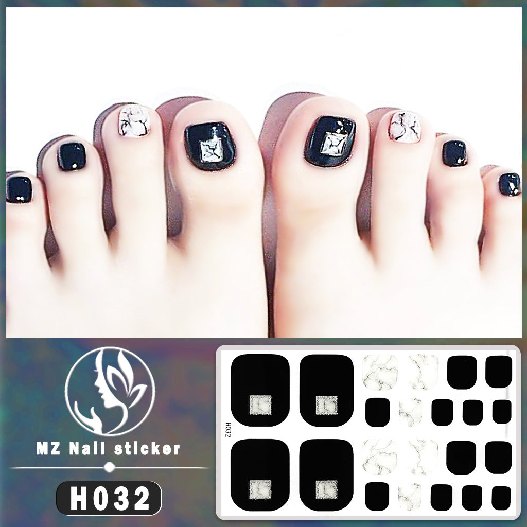 Feet Paper Imitation Diamond Waterproof Durable Nail Stickers