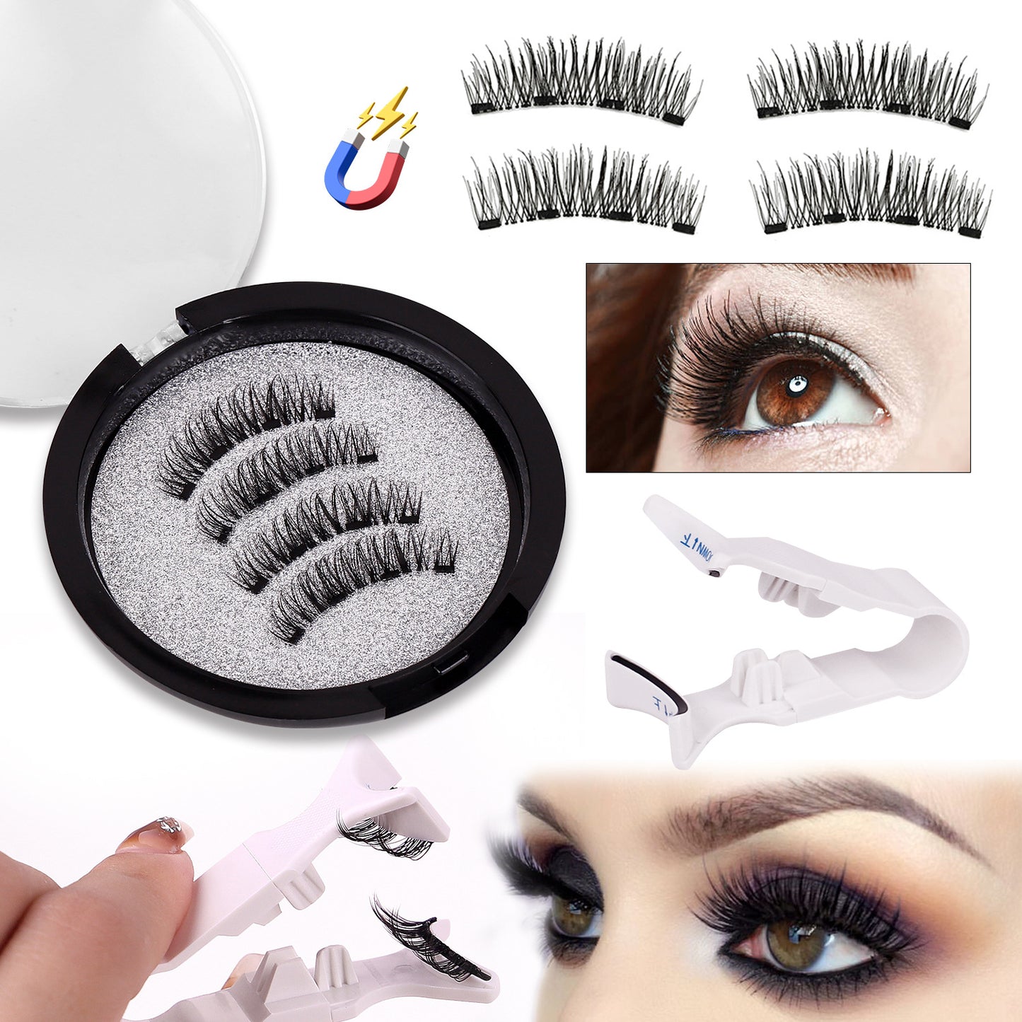 Four Magnetic Eyelashes Suit Natural Simulation False Lashes