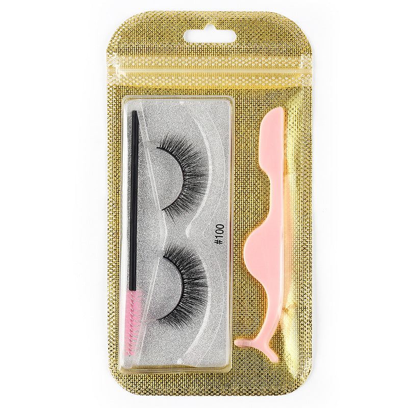 Eyelashes Natural Thick Pair Of Fast False Lashes