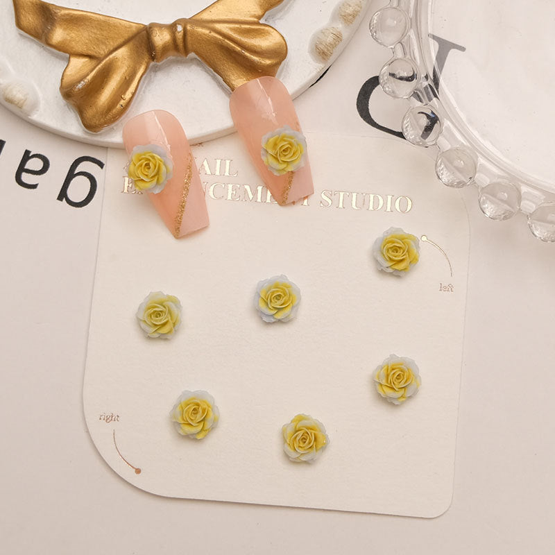 Three-dimensional Rose Ornament Live Broadcast Luminous Nail Care Nail Art