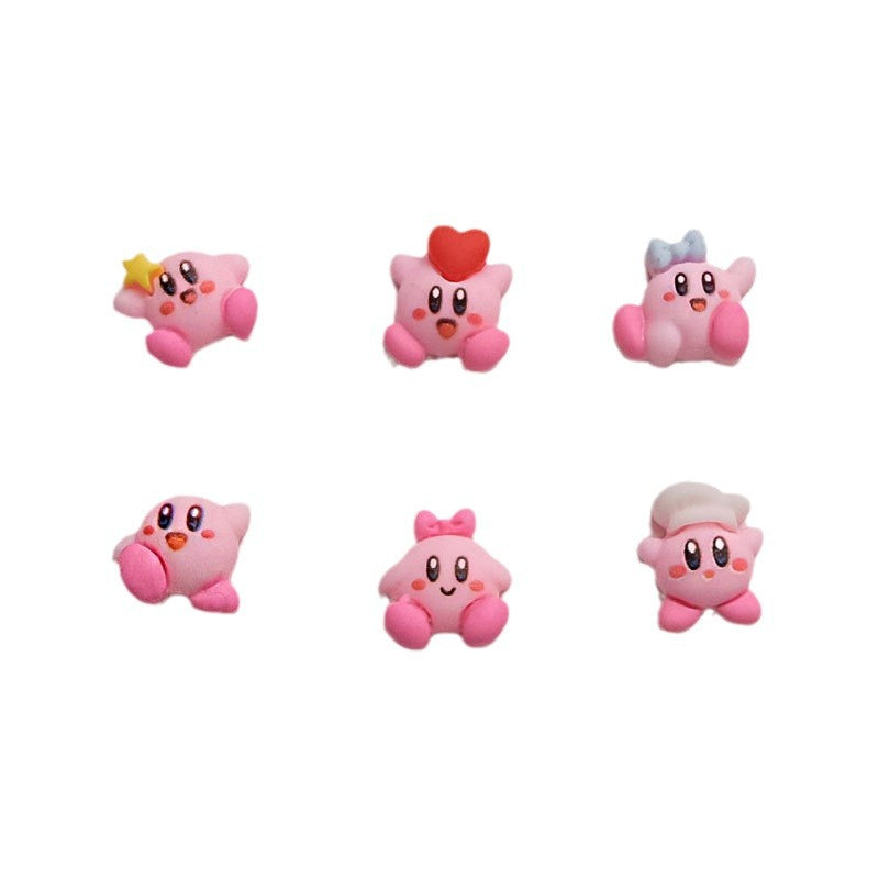 Cartoon Wear Armor Resin Kirby Ornament Nail Care Nail Art