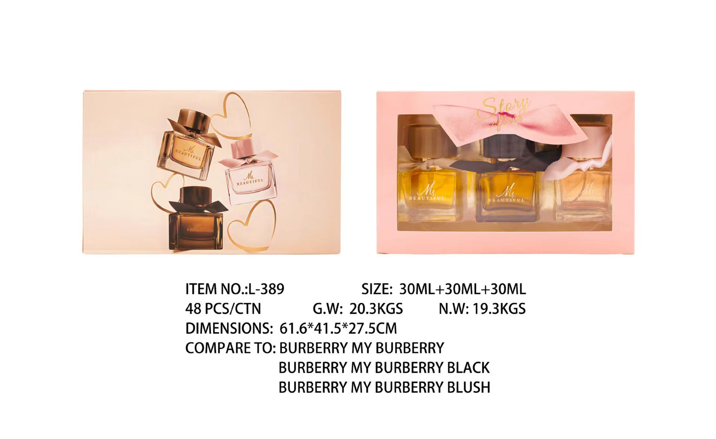 Men's Box Perfume Ladies Three-piece Full English Women's Fragrances