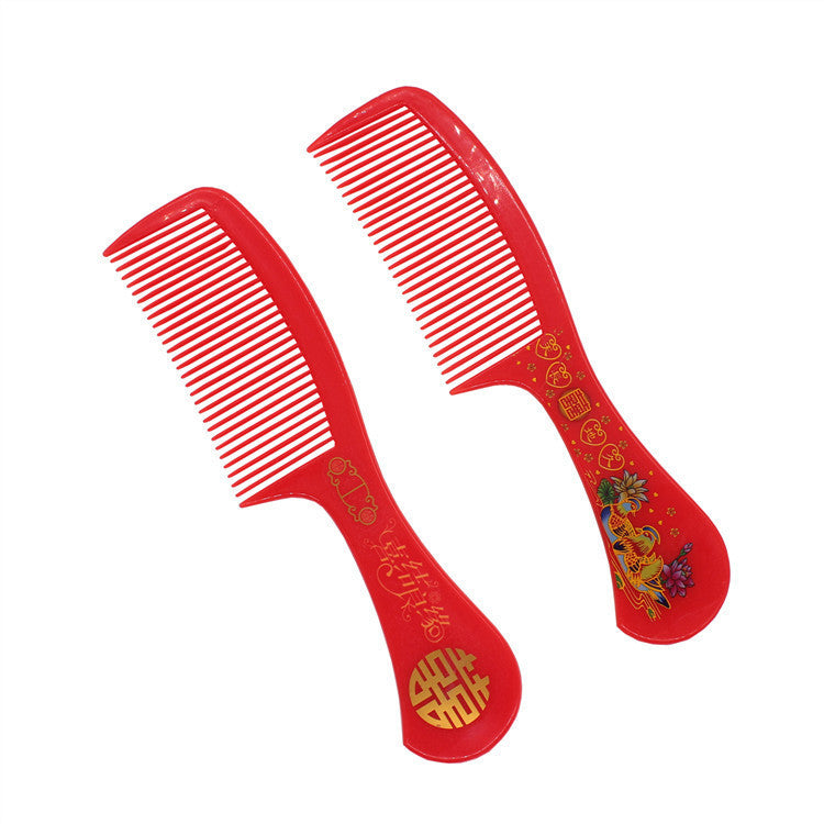 Brosses et peignes à cheveux en plastique pour mariage, personnage Xi, impression festive